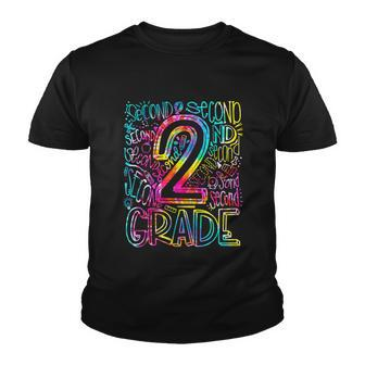 Tie Dye 2Nd Grade Typography Team Second Grade Teacher Gift Youth T-shirt - Monsterry CA