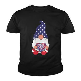 Tie Dye Gnome Usa Flag Star Graphic 4Th Of July Plus Size Shirt Youth T-shirt - Monsterry UK