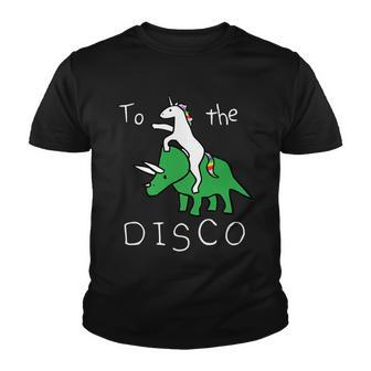 To The Disco Magical Unicorn Dinosaur Retro 80S Party Youth T-shirt - Monsterry UK