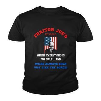 Traitor Joes Funny Anti Biden Youth T-shirt - Monsterry CA