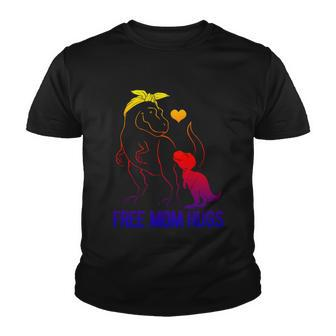Trans Free Mom Hugs Dinosaur Rex Mama Transgender Pride Meaningful Gift Youth T-shirt - Monsterry
