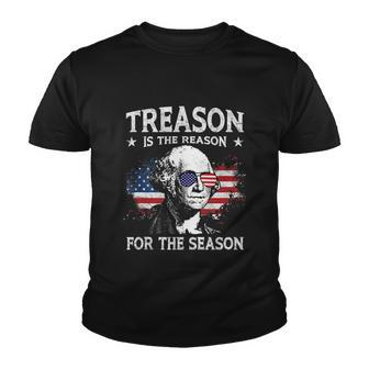 Treason Is The Reason For The Season 4Th Of July Usa Flag Youth T-shirt - Monsterry