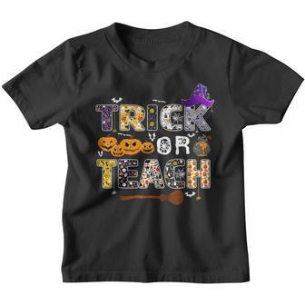 Trick Or Teach Funny Teacher Halloween Costume 2022 Gifts Youth T-shirt - Thegiftio UK