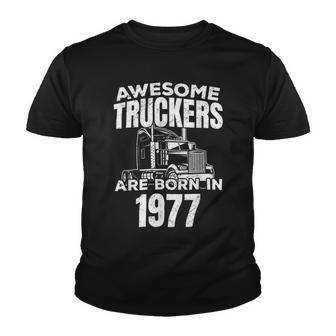 Trucker Trucker Birthday Party Trucking Truck Driver Youth T-shirt - Seseable