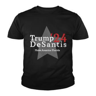 Trump Desantis 24 Make America Florida Youth T-shirt - Monsterry DE