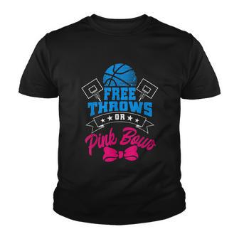 Tu Free Throws Or Pink Bows Gender Reveal Costume Family Youth T-shirt - Monsterry AU