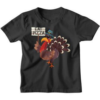 Turkey Eat Pizza Adult Vegan Kids Funny Thanksgiving Gifts Youth T-shirt - Thegiftio UK