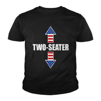 Two-Seater Usa Flag Arrows Funny Tshirt Youth T-shirt - Monsterry