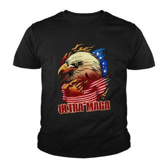 Ultra Maga Bald Eagle Anti Biden Trump 2024 Usa America Tshirt Youth T-shirt - Monsterry CA