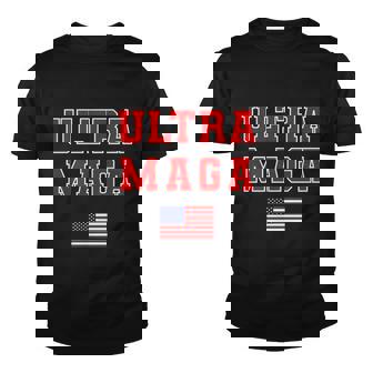 Ultra Maga Varsity Usa United States Flag Logo Tshirt Youth T-shirt - Monsterry