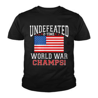 Undefeated 2-Time World War Champs Youth T-shirt - Monsterry UK