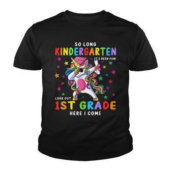Unicorn Dabbing So Long Kindergarten 1St Grade Here I Come Youth T-shirt - Thegiftio UK