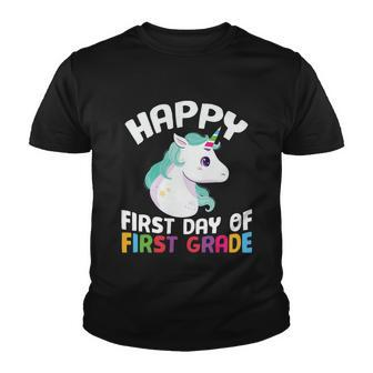 Unicorn First Day Of First Grade Back To School First Day Of School Youth T-shirt - Monsterry