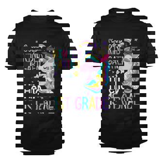 Unicorn Girl Goodbye Kindergarten Hello 1St Grade Graduation Youth T-shirt - Thegiftio UK