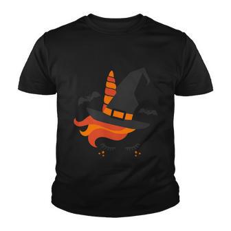 Unicorn Witch Hat Funny Halloween Quote Youth T-shirt - Monsterry