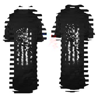 Us Flag Patriotic American Chameleon In Stars And Stripes Gift Youth T-shirt - Monsterry