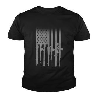 Us Gun Flag Youth T-shirt - Monsterry AU