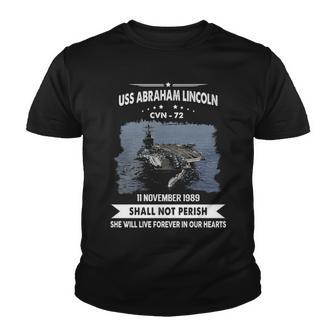 Uss Abraham Lincoln Cvn V2 Youth T-shirt - Monsterry