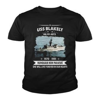 Uss Blakely Ff 1072 De Youth T-shirt - Monsterry