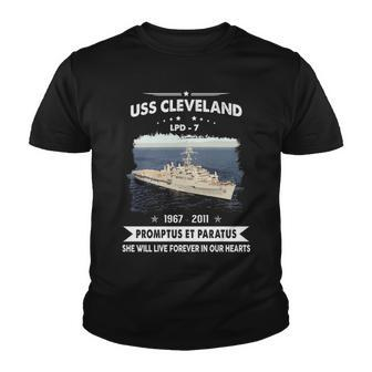 Uss Cleveland Lpd Youth T-shirt - Monsterry