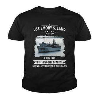 Uss Emory S Land As Youth T-shirt - Monsterry DE