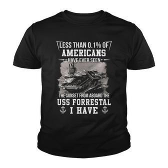 Uss Forrestal Cv 59 Sunset Youth T-shirt - Monsterry UK