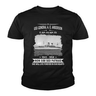 Uss General A E Anderson Tap 111 Ap Youth T-shirt - Monsterry AU