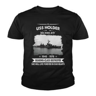 Uss Holder Dd 819 Dde Youth T-shirt - Monsterry