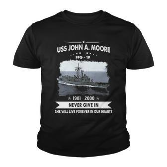 Uss John A Moore Ffg Youth T-shirt - Monsterry