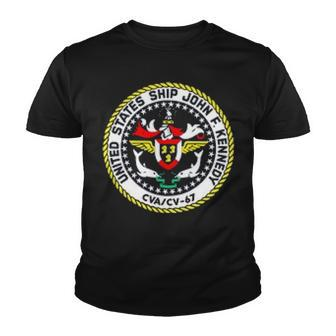 USS John F Kennedy CV 67 CVA Youth T-shirt - Monsterry DE