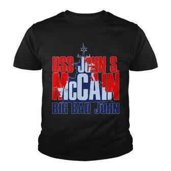 Uss John S Mccain Big Bad John Tshirt Youth T-shirt - Monsterry CA