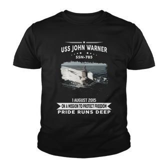 Uss John Warner Ssn Youth T-shirt - Monsterry