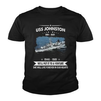 Uss Johnston Dd 821 Front Style Youth T-shirt - Monsterry DE
