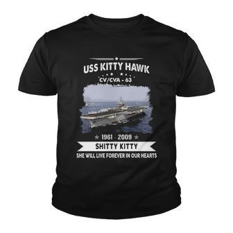 Uss Kitty Hawk Cv 63 Cva 63 Shitty Kitty Youth T-shirt - Monsterry DE