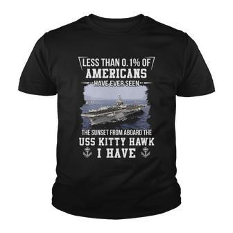 Uss Kitty Hawk Cva Cv 63 Sunset Youth T-shirt - Monsterry UK