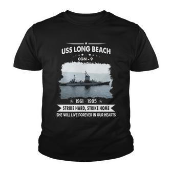 Uss Long Beach Cgn Youth T-shirt - Monsterry