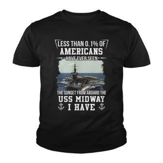 Uss Midway Cv 41 Cva 41 Sunset Youth T-shirt - Monsterry
