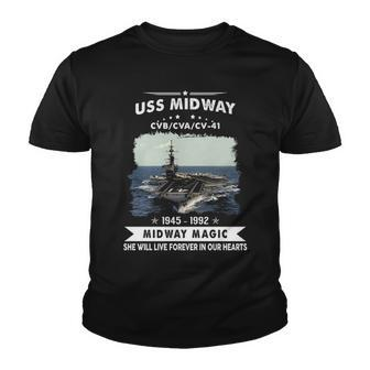 Uss Midway Cvb 41 Cva 41 Cv Youth T-shirt - Monsterry DE