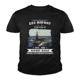 Uss Midway Cvb 41 Cva V2 Youth T-shirt - Monsterry