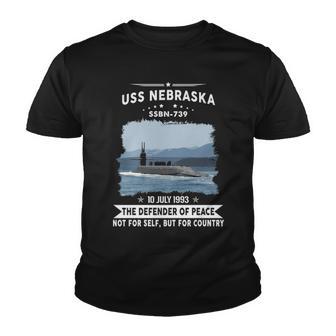 Uss Nebraska Ssbn V2 Youth T-shirt - Monsterry