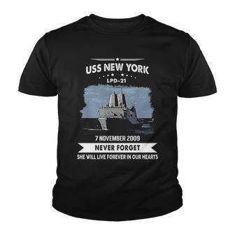 Uss New York Lpd Youth T-shirt - Monsterry