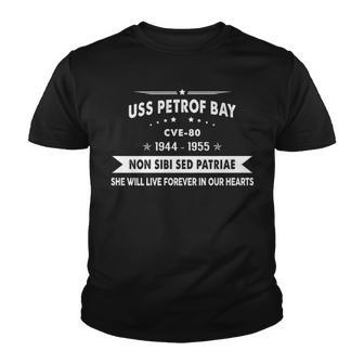 Uss Petrof Bay Cve Youth T-shirt - Monsterry DE
