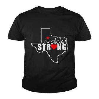 Uvalde Strong Texas Map Heart Youth T-shirt - Monsterry AU