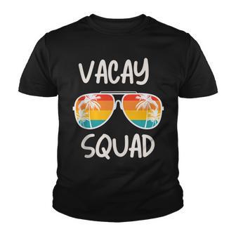 Vacay Squad Summer Vacation Family Friends Trip Palm Trees V4 Youth T-shirt - Thegiftio UK
