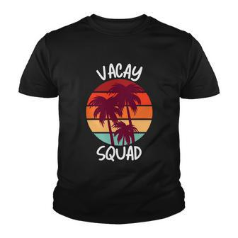 Vacay Squad Summer Vacation Family Friends Trip Palm Trees Youth T-shirt - Monsterry UK