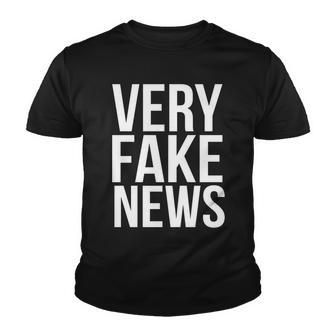 Very Fake News Funny Donald Trump Youth T-shirt - Monsterry