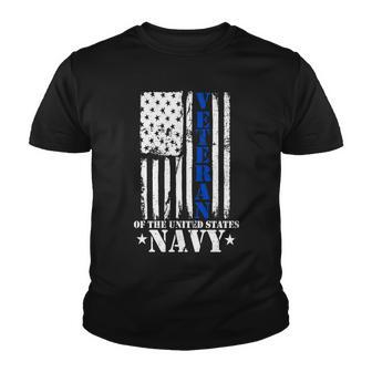 Veteran Of The United States Navy Flag Tshirt Youth T-shirt - Monsterry DE