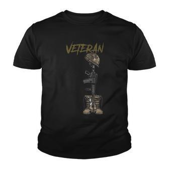 Veterans American Flag V2 Youth T-shirt - Monsterry UK