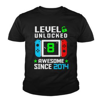 Video Game Level 8 Unlocked 8Th Birthday Youth T-shirt - Monsterry AU
