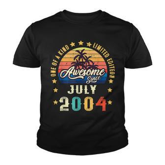 Vintage 18Th Birthday Awesome Since July 2004 Epic Legend Youth T-shirt - Seseable